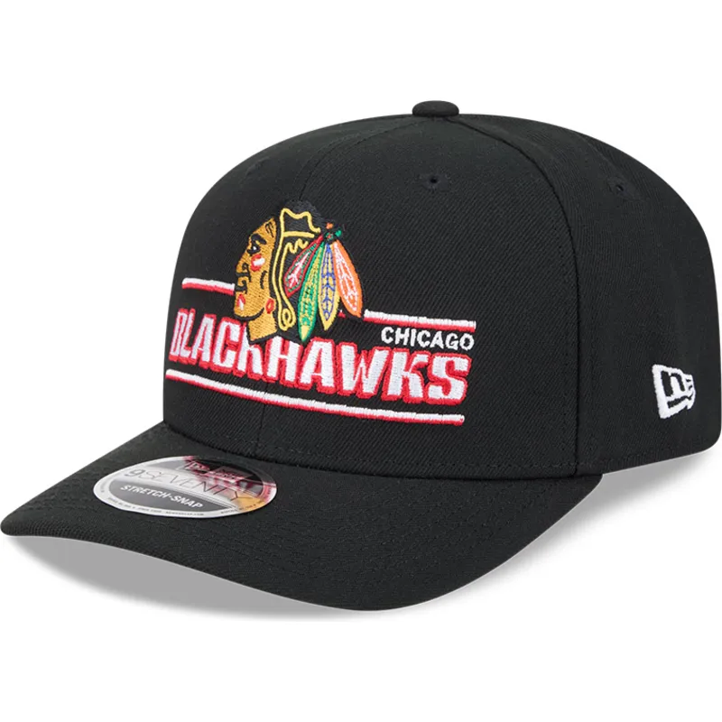 schwarze-gebogene-snapback-kappe-9seventy-stretch-snap-stated-der-chicago-blackhawks-nhl-von-new-era