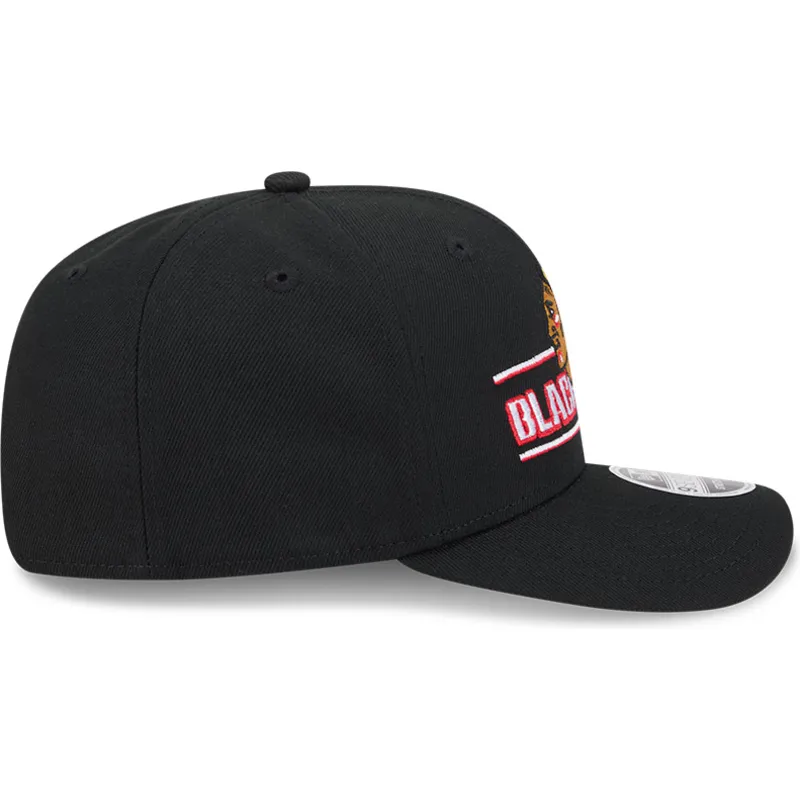 schwarze-gebogene-snapback-kappe-9seventy-stretch-snap-stated-der-chicago-blackhawks-nhl-von-new-era