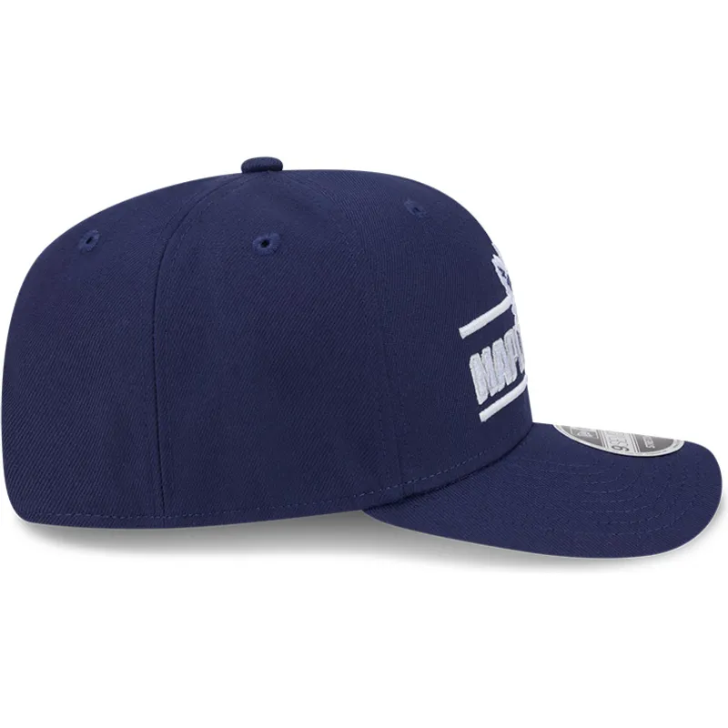 blaue-gebogene-snapback-kappe-9seventy-stretch-snap-stated-der-toronto-maple-leafs-nhl-von-new-era