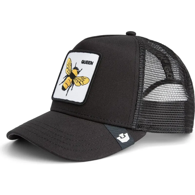 schwarze-trucker-kappe-biene-queen-bee-von-goorin-bros schwarze-trucker-kappe-biene-queen-bee-von-goorin-bros