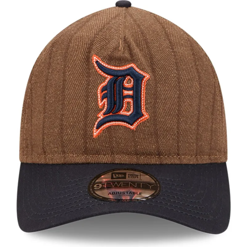 braune-und-marineblaue-verstellbare-curved-cap-9twenty-a-frame-wool-pinstripe-der-detroit-tigers-mlb-von-new-era braune-und-marineblaue-verstellbare-curved-cap-9twenty-a-frame-wool-pinstripe-der-detroit-tigers-mlb-von-new-era