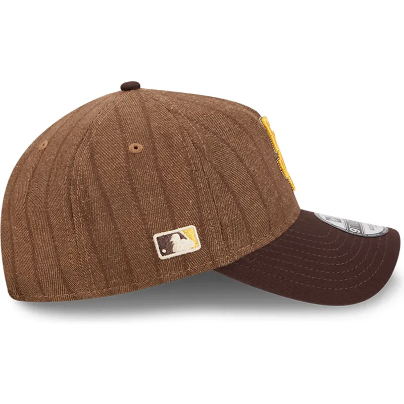 braune-verstellbare-gebogene-kappe-9twenty-a-frame-wool-pinstripe-der-san-diego-padres-mlb-von-new-era
