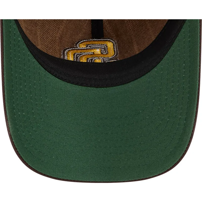 braune-verstellbare-gebogene-kappe-9twenty-a-frame-wool-pinstripe-der-san-diego-padres-mlb-von-new-era
