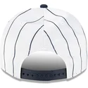 weisse-und-marineblaue-gebogene-snapback-kappe-9fifty-a-frame-satin-pinstripe-der-new-york-yankees-mlb-von-new-era