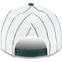weisse-und-grune-gebogene-snapback-kappe-9fifty-a-frame-satin-pinstripe-von-oakland-athletics-mlb-von-new-era