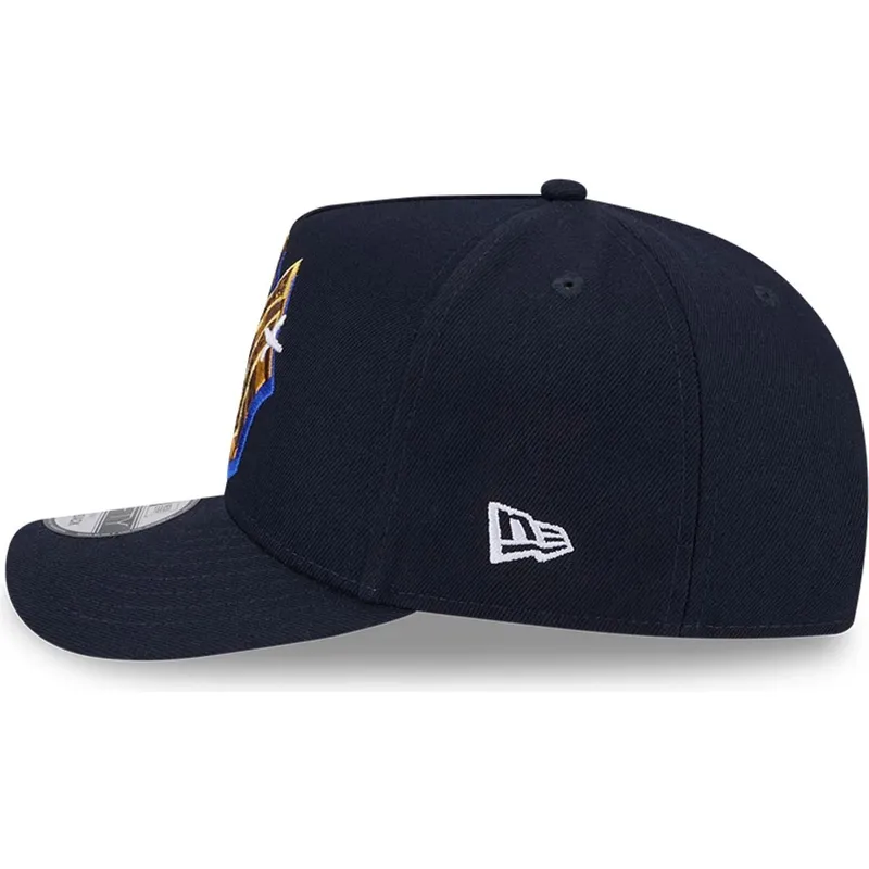 marineblaue-gebogene-snapback-kappe-9fifty-a-frame-emblem-der-new-york-yankees-mlb-von-new-era