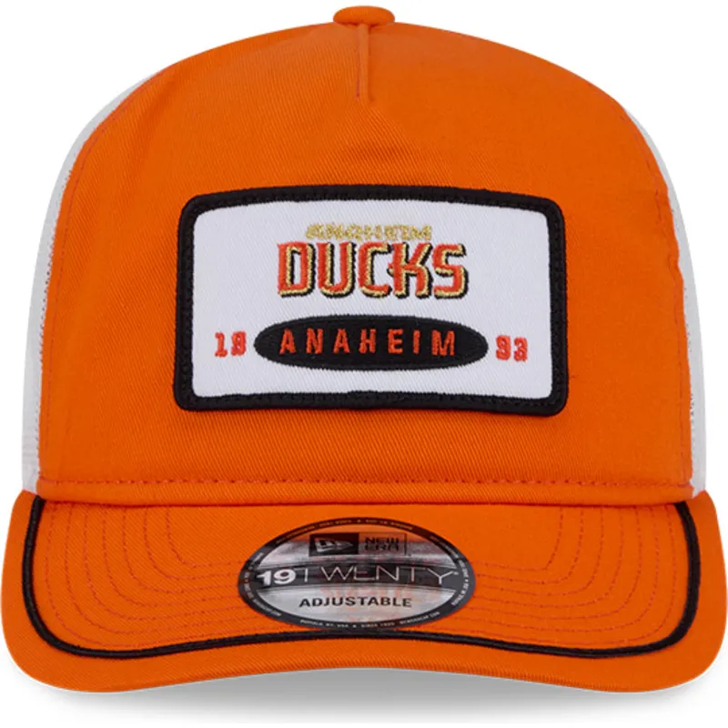 orangene-und-weisse-gebogene-snapback-kappe-19twenty-embroidered-patch-der-anaheim-ducks-nhl-von-new-era orangene-und-weisse-gebogene-snapback-kappe-19twenty-embroidered-patch-der-anaheim-ducks-nhl-von-new-era