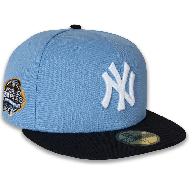 flache-blaue-angepasste-59fifty-kappe-world-series-2003-side-patch-der-new-york-yankees-mlb-von-new-era