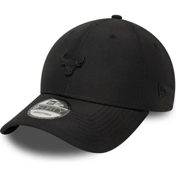 Mützen gebogen schwarz verstellbares band 9FORTY Pin der Chicago Bulls NBA von New Era