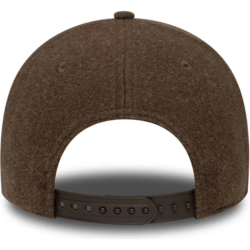 braune-gebogene-snapback-kappe-9forty-melton-wool-der-detroit-tigers-mlb-von-new-era