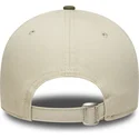 beige-und-grune-verstellbare-curved-cap-9forty-side-patch-der-new-york-yankees-mlb-von-new-era