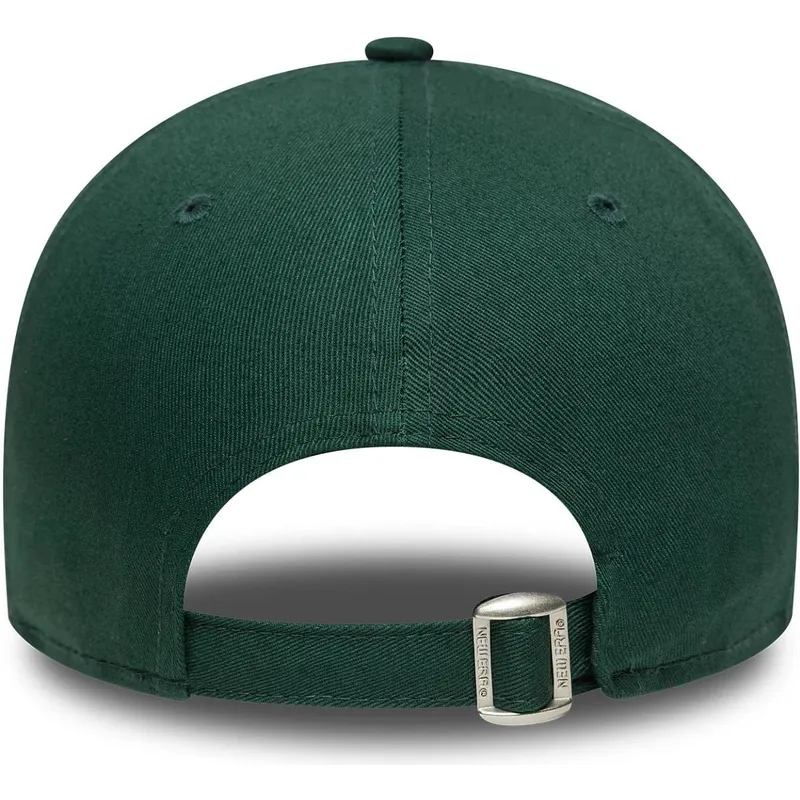 grune-verstellbare-curved-cap-9forty-visor-script-der-los-angeles-dodgers-mlb-von-new-era