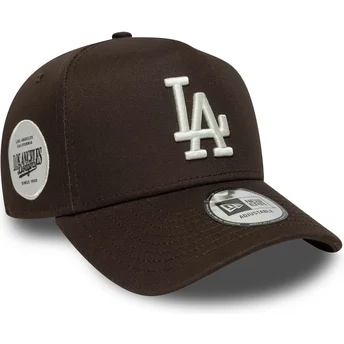 Mützen gebogen braun snapback 9FORTY E Frame Side Patch der Los Angeles Dodgers MLB von New Era