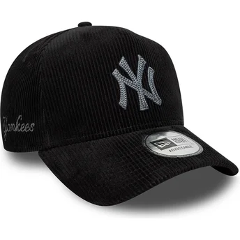 Mützen gebogen schwarz verstellbares band 9FORTY E Frame Cord der New York Yankees MLB von New Era