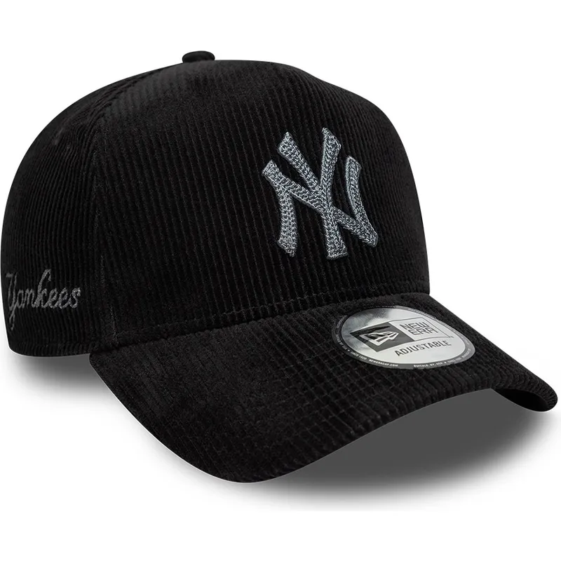 schwarze-verstellbare-gebogene-kappe-9forty-e-frame-cord-der-new-york-yankees-mlb-von-new-era schwarze-verstellbare-gebogene-kappe-9forty-e-frame-cord-der-new-york-yankees-mlb-von-new-era