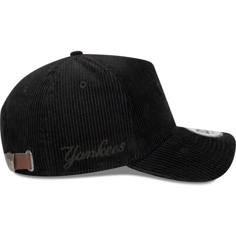 schwarze-verstellbare-gebogene-kappe-9forty-e-frame-cord-der-new-york-yankees-mlb-von-new-era schwarze-verstellbare-gebogene-kappe-9forty-e-frame-cord-der-new-york-yankees-mlb-von-new-era