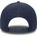 dunkelblaue-gebogene-snapback-kappe-mit-dunkelblauem-logo-9forty-e-frame-melton-der-los-angeles-dodgers-mlb-von-new-era