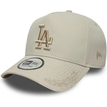 Mützen gebogen beige snapback 9FORTY E Frame Tonal Icon der Los Angeles Dodgers MLB von New Era