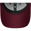 weinrote-verstellbare-curved-cap-fur-damen-9forty-velour-der-los-angeles-dodgers-mlb-von-new-era