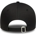 schwarze-gebogene-verstellbare-damenkappe-9forty-metallic-logo-der-new-york-yankees-mlb-von-new-era