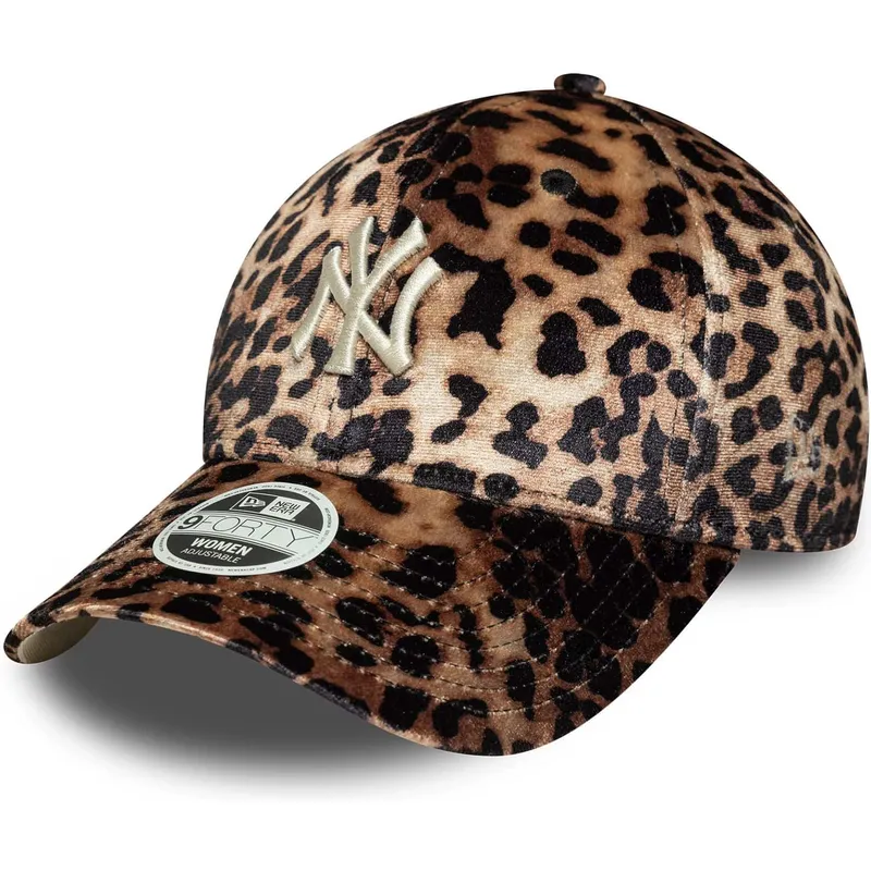 gebogene-verstellbare-leoparden-kappe-fur-damen-9forty-leo-velour-der-new-york-yankees-mlb-von-new-era