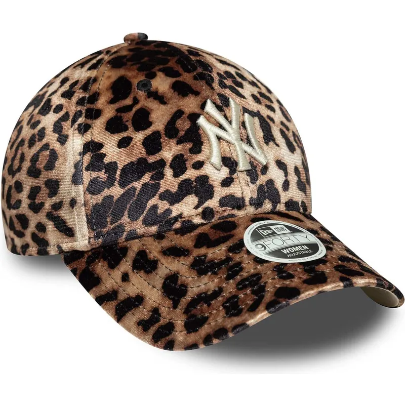 gebogene-verstellbare-leoparden-kappe-fur-damen-9forty-leo-velour-der-new-york-yankees-mlb-von-new-era