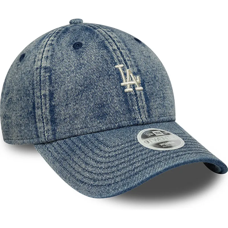 blaue-gebogene-verstellbare-damen-kappe-9twenty-denim-der-los-angeles-dodgers-mlb-von-new-era blaue-gebogene-verstellbare-damen-kappe-9twenty-denim-der-los-angeles-dodgers-mlb-von-new-era
