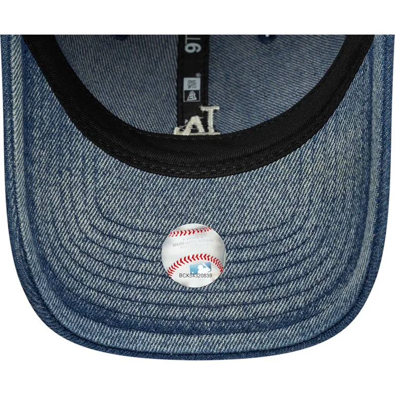 blaue-gebogene-verstellbare-damen-kappe-9twenty-denim-der-los-angeles-dodgers-mlb-von-new-era blaue-gebogene-verstellbare-damen-kappe-9twenty-denim-der-los-angeles-dodgers-mlb-von-new-era