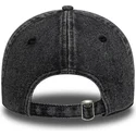 schwarze-gebogene-verstellbare-damenkappe-9twenty-denim-der-new-york-yankees-mlb-von-new-era