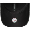 schwarze-gebogene-verstellbare-damenkappe-mit-schwarzem-logo-9twenty-worn-pu-der-new-york-yankees-mlb-von-new-era