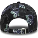 schwarze-verstellbare-gebogene-kappe-fur-kinder-9forty-space-all-over-print-von-new-era