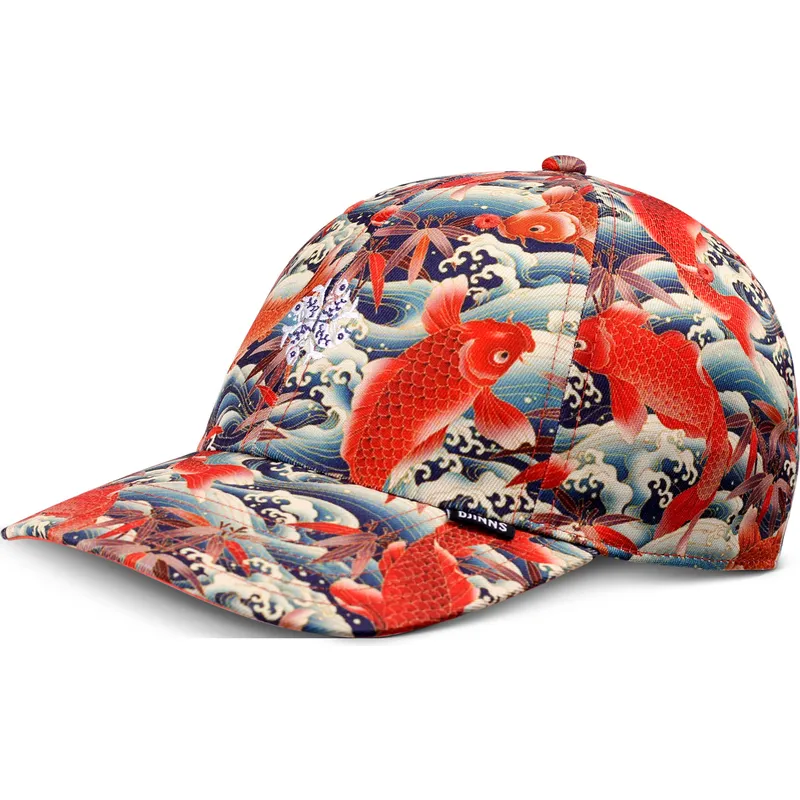 mehrfarbige-verstellbare-curved-cap-koi-watching-club-von-djinns