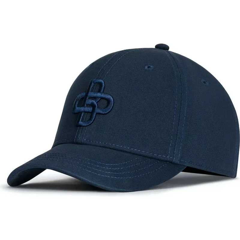 marineblaue-verstellbare-curved-cap-mit-marineblauen-logo-baseball-peach-obl055-von-oblack