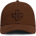 braune-verstellbare-curved-cap-mit-braunem-logo-baseball-peach-obl061-von-oblack