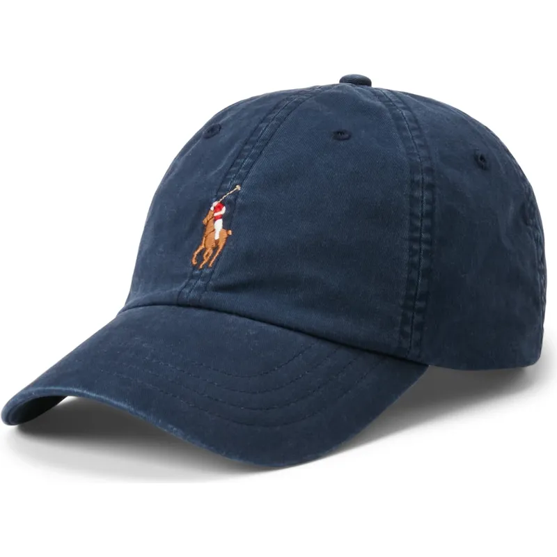marineblaue-verstellbare-gebogene-kappe-classic-sport-stretch-cotton-twill-von-polo-ralph-lauren