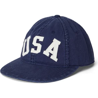 Mützen flach marineblau verstellbares band USA Appliqued Twill von Polo Ralph Lauren