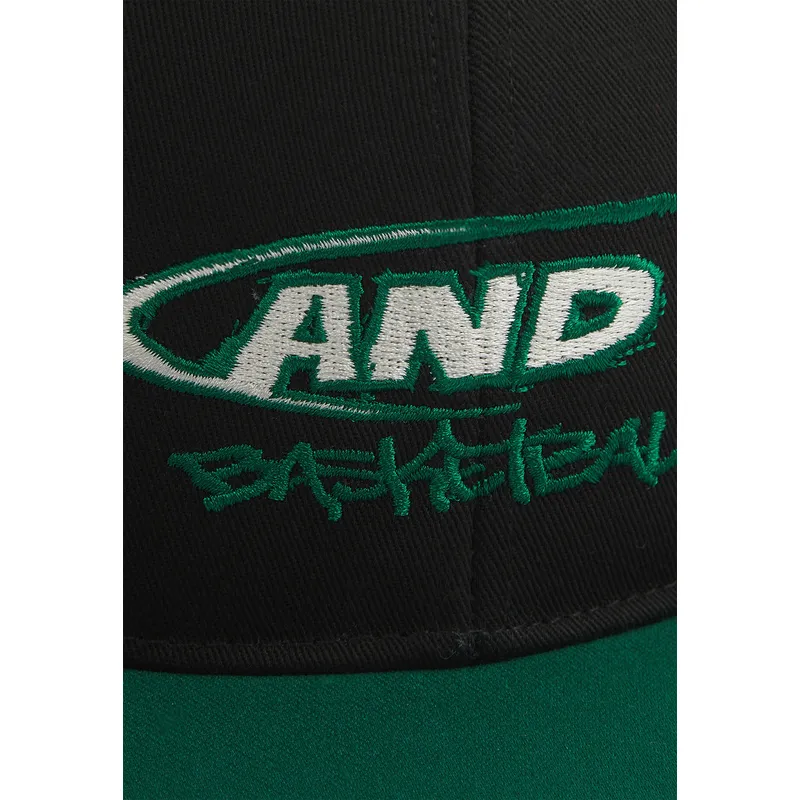 schwarze-und-grune-flache-snapback-kappe-graffiti-logo-von-and1 schwarze-und-grune-flache-snapback-kappe-graffiti-logo-von-and1