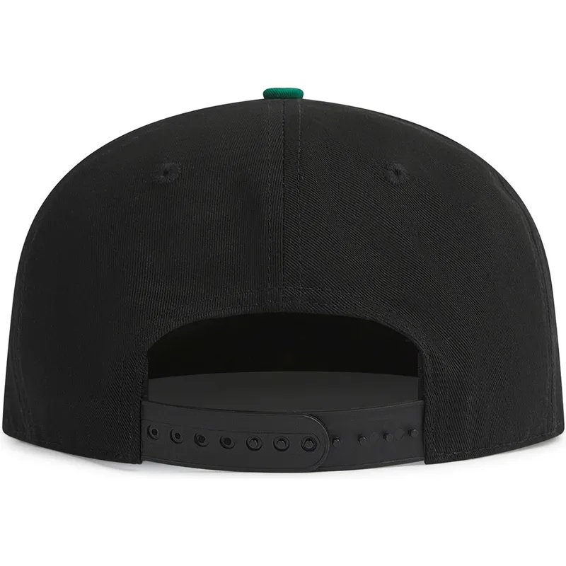 schwarze-und-grune-flache-snapback-kappe-graffiti-logo-von-and1 schwarze-und-grune-flache-snapback-kappe-graffiti-logo-von-and1