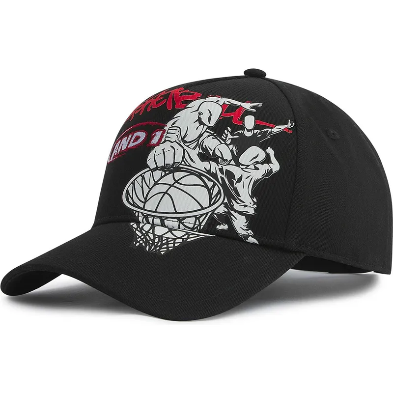 schwarze-gebogene-snapback-kappe-dunk-graffiti-von-and1 schwarze-gebogene-snapback-kappe-dunk-graffiti-von-and1
