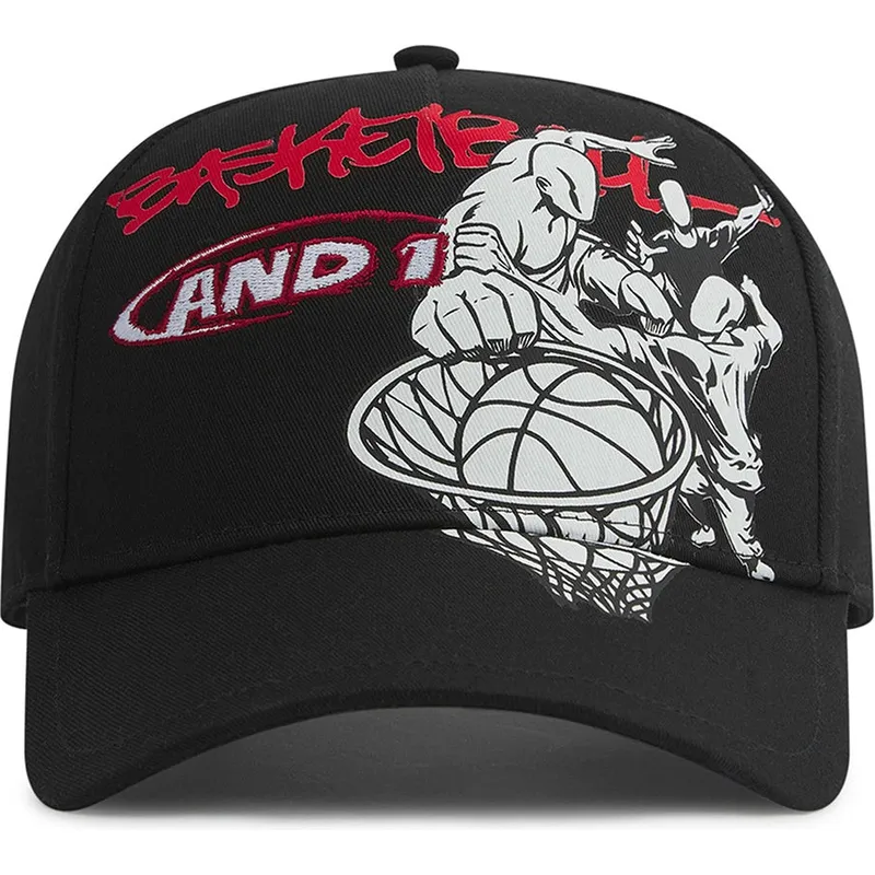 schwarze-gebogene-snapback-kappe-dunk-graffiti-von-and1 schwarze-gebogene-snapback-kappe-dunk-graffiti-von-and1