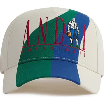 Mützen gebogen beige snapback Retro Colour Block von AND1