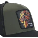 casquette-trucker-verte-et-noire-lion-natural-mystik-mys-beasts-capslab