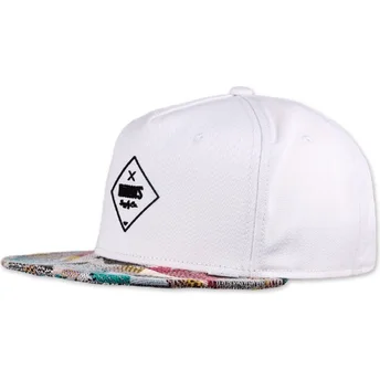 Mützen flach weiß snapback Rubber Aztek von Djinns
