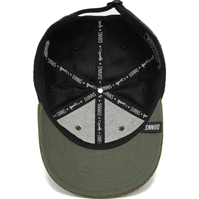 grune-und-schwarze-verstellbare-curved-cap-truefit-resting-man-von-djinns