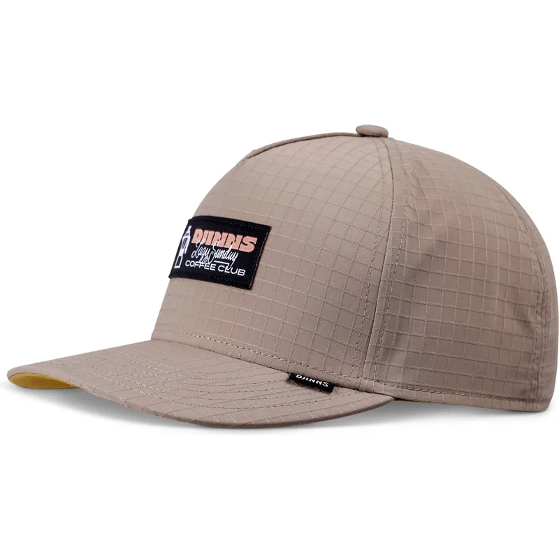 braune-gebogene-snapback-kappe-hft-sunday-coffee-ripstop-von-djinns