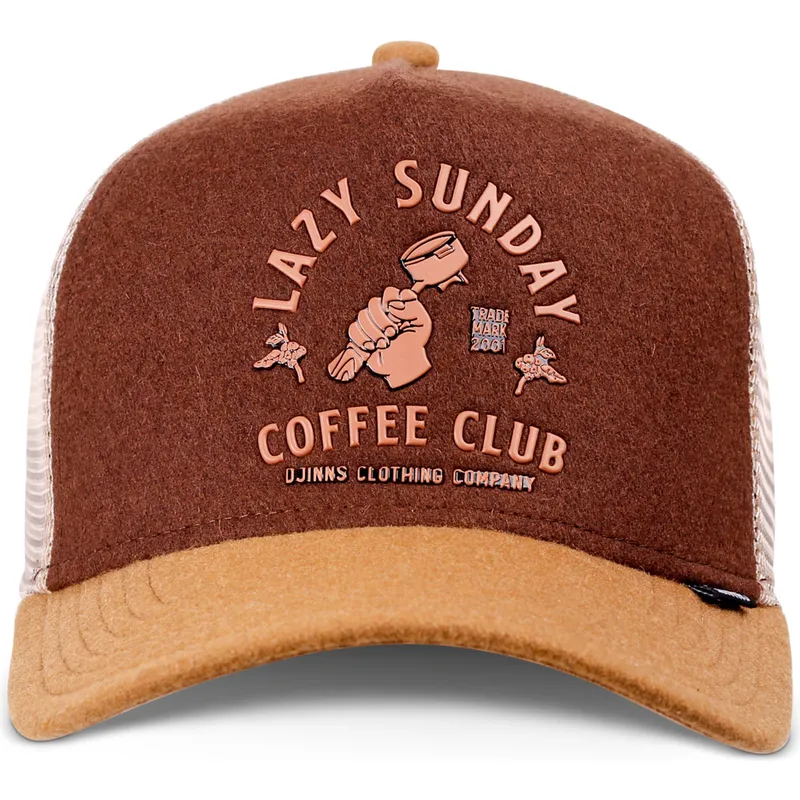 trucker-cap-braun-und-beige-hft-lazy-barista-von-djinns