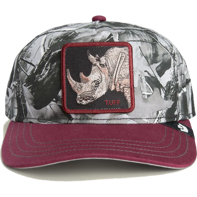 rote-gebogene-snapback-kappe-nashorn-tuff-camo-desaturated-camo-the-farm-von-goorin-bros