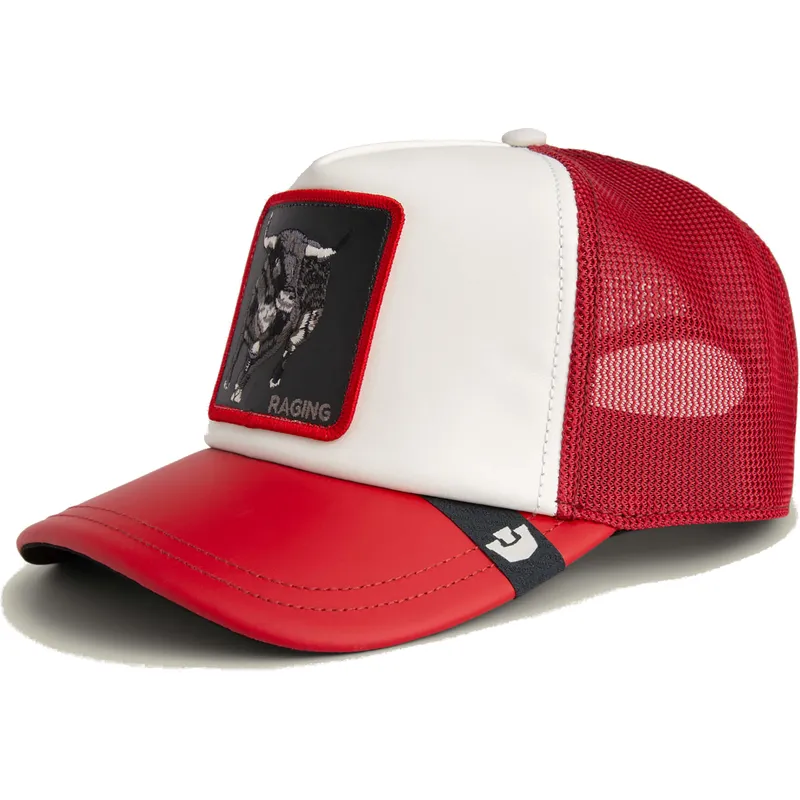 trucker-cap-weiss-und-rot-stier-lfg-raging-bull-pre-game-seasonal-the-farm-von-goorin-bros