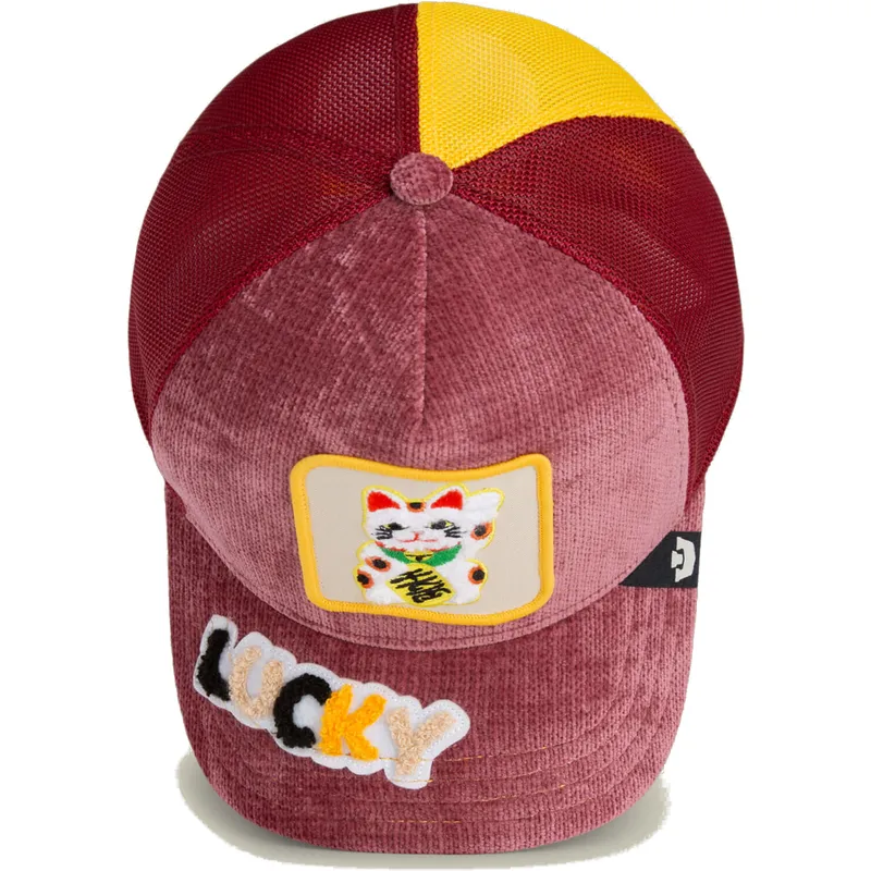 trucker-cap-rot-katze-lucky-maneki-neko-happy-thoughts-the-farm-von-goorin-bros trucker-cap-rot-katze-lucky-maneki-neko-happy-thoughts-the-farm-von-goorin-bros