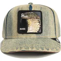 casquette-courbee-bleue-denim-snapback-serpent-pit-boss-the-showdown-the-farm-goorin-bros